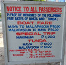 Malapascua boat rates